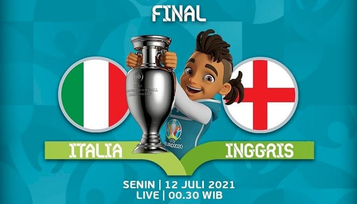 Jadwal Siaran Langsung Final Euro 2020, Italia vs Inggris, Live RCTI dan Mola TV